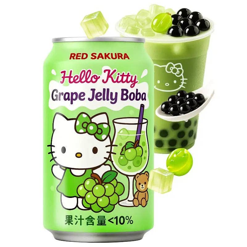 Hello Kitty Trauben-Gelee-Boba - Dose 310 ml